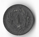Moneda 1 rappen 1944 - Elvetia, Europa, Zinc