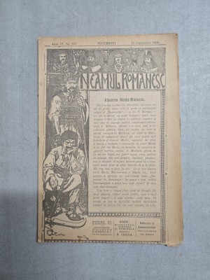 Neamul Rom&amp;acirc;nesc nr. 103/13.09.1909 - Director N. Iorga foto