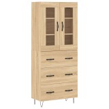 Cumpara ieftin Dulap inalt, stejar sonoma, 69,5x34x180 cm, lemn compozit