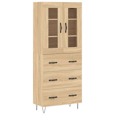 Dulap inalt, stejar sonoma, 69,5x34x180 cm, lemn compozit foto