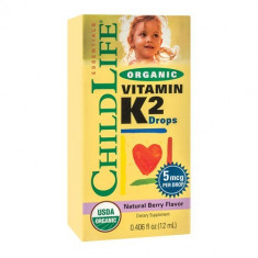 Vitamin K2 (copii) 15 mcg, 12ml, ChildLife Essentials foto