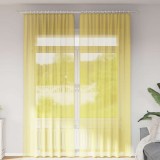 Gossi perdele voile cu bucle 2 buc galben 140x260 cm