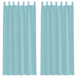 Cumpara ieftin Perdele Voile cu Bucle 2 buc Turcoaz 140x245 cm