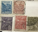 Timbre America Interbelica TMB1AMC Brazilia - reis - set/lot/serie 5
