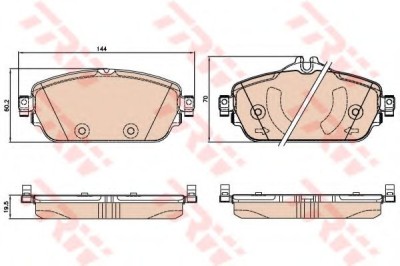 Set placute frana,frana disc MERCEDES C-CLASS Cupe (C205) (2015 - 2016) TRW GDB2070 foto