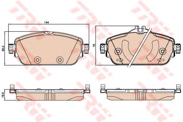 Set placute frana,frana disc MERCEDES C-CLASS Cupe (C205) (2015 - 2016) TRW GDB2070