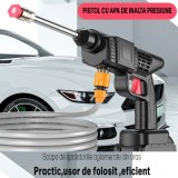 Cumpara ieftin Aparat de spalat cu presiune, fara fir, 200W, 24V, 5600mAh, distanta de stropire 10m, set