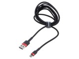 Cablu USB 2.0 High Speed 1m Negru Textile 2.4A