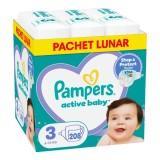 Scutece Active Baby, marimea 3, 6-10 kg, 208 bucati, Pampers