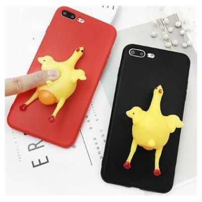 Husa Silicon CHICKEN 3D Apple iPhone 6/6S (4,7inch ) Negru foto