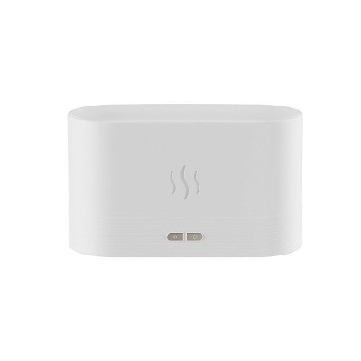 Umidificator de aer și Difuzor de Ulei Esențial eMazing, Design cu Flacără, Capacitate rezervor 180 ml, Lumina de Veghe Ajustabilă, Alb foto