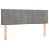Cumpara ieftin Tablii de pat, gri deschis, 144x5x78/88 cm, catifea