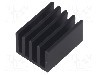 Radiator extrudat, aluminiu, 25mm x 19mm, neagra, FISCHER ELEKTRONIK - SK 633 25 SA