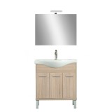 Mobilier complet de baie Nerva Prime 75, stejar Sonoma