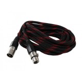 Cablu XLR mama - XLR tata , Panzat , Premium Quality , Negru