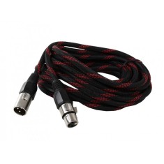 Cablu XLR mama - XLR tata , Panzat , Premium Quality , Negru