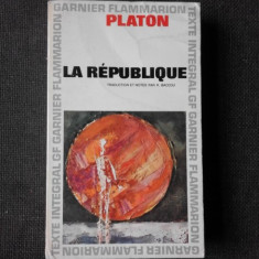 LA REPUBLIQUE - PLATON (CARTE IN LIMBA FRANCEZA)