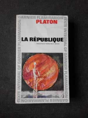 LA REPUBLIQUE - PLATON (CARTE IN LIMBA FRANCEZA) foto