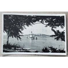 ISTANBUL , KIZ KULESI , LE POINT DE SERAI ET LA TOUR DE LEANDRE , CARTE POSTALA , 1937