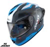 Casca integrala pentru scuter - motocicleta Axxis Cobra Rage A0 alb/albastru lucios carbon &ndash; 100% carbon XS (53/54cm)