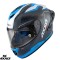 Casca integrala pentru scuter - motocicleta Axxis Cobra Rage A0 alb/albastru lucios carbon &ndash; 100% carbon XL (61/62cm)