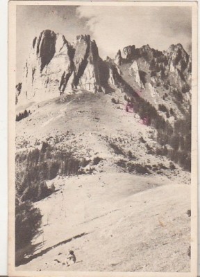 bnk cp Masivul Ceahlau - Vedere - circulata 1956 - Libraria noastra foto