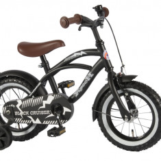 Bicicleta pentru baieti Volare Black Cruiser, 12 inch, culoare negru mat, frana PB Cod:21201