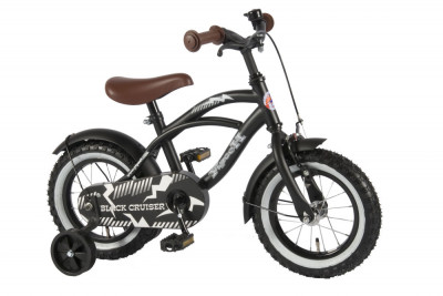 Bicicleta pentru baieti Volare Black Cruiser, 12 inch, culoare negru mat, frana PB Cod:21201 foto