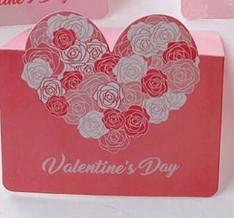 Felicitare Valentine, s Day , Model decupat, design romantic