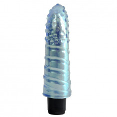 Vibrator Jelly Gems 12 cm Albastru foto