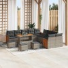 VidaXL Set de canapele pentru grădină 14 pcs Gri 110 x 55 x 71 cm 3363373