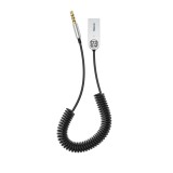 Baseus - Wireless Audio Receiver BA01 (CABA01-01) - Jack 3.5mm to Car Auxiliary, USB, Bluetooth 5.0, Zinc Alloy - Black