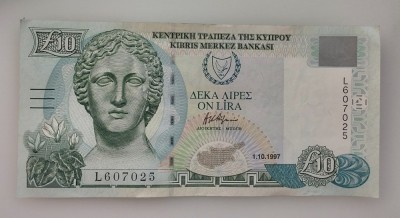 Cipru - 10 Pounds 1997 foto