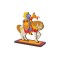 Puzzle 3D de colorat Cavaler, 8 piese, lemn