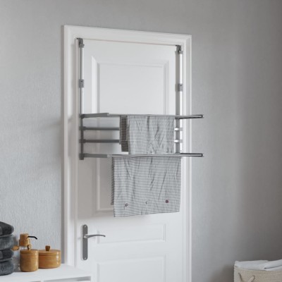 vidaXL Suport de uscare pentru balcon 89x25x(60-95) cm aluminiu foto
