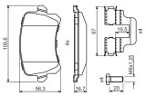 Placute frana Bosch 0986494731, frana disc, Audi, Seat, VW A6 C6, Passat, Tiguan, Sharan, Q3