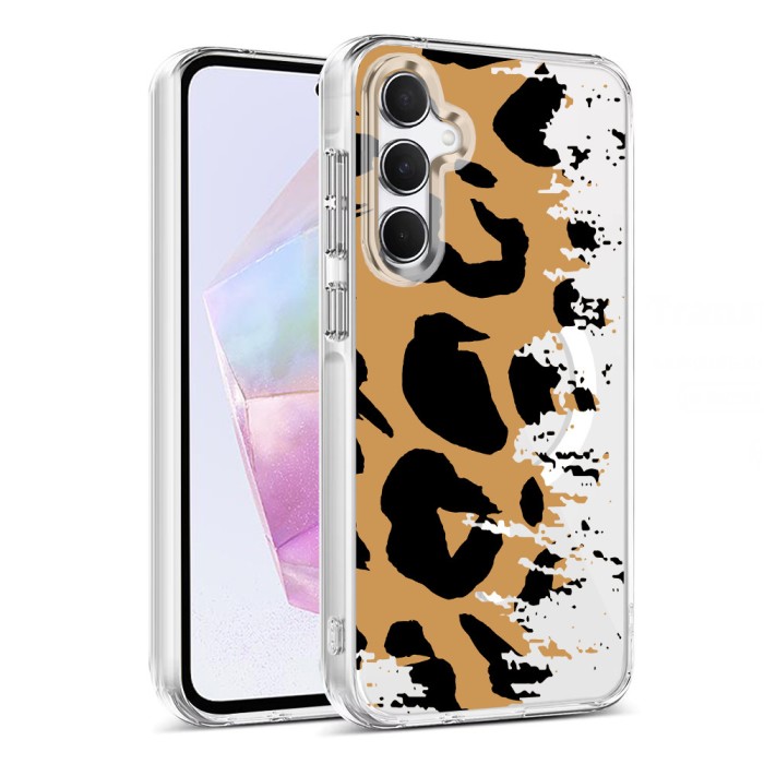 Husa pentru samsung galaxy a16, atasare magnetica, magsafe, pattern skin 07, clear