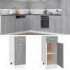 VidaXL Dulap inferior cu sertar &ldquo;Lyon&rdquo; gri sonoma 30x46x81,5cm 815568