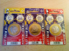 Lot monede 3 euro fantasy Turkey foto