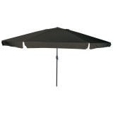 vidaXL Parasol &oslash;395x245 cm, negru