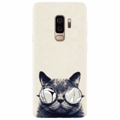 Husa silicon pentru Samsung S9 Plus, Cool Cat Glasses foto