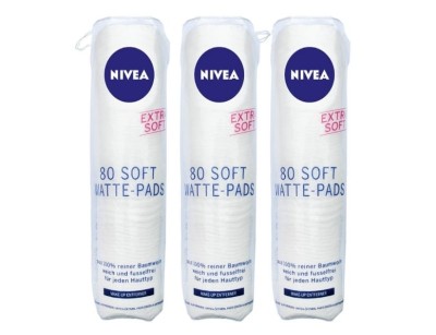 Pachet 3 x Dischete Demachiante Nivea Soft, 80 Bucati foto
