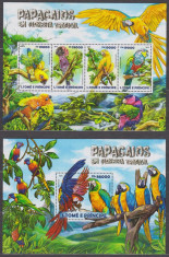 DB Fauna Pasari Papagali Sao Tome &amp;amp; Principe MS + SS foto