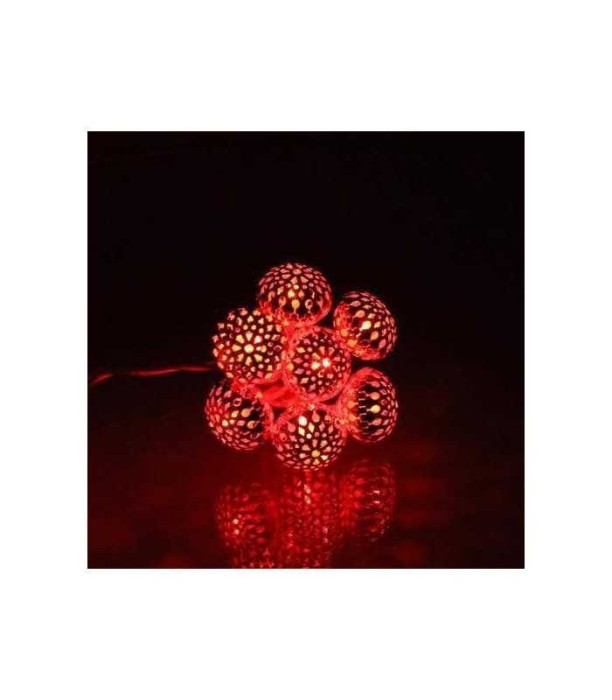 Ghirlanda electrica luminoasa decorativa cu felinar 20 LEDuri rosii