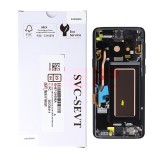 LCD+Touchscreen cu Rama Samsung Galaxy S9 / G960 BLACK Original Service Pack