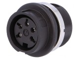 Soclu DIN Mamă 5 PIN Lipire Argintat 300V 5A 240&deg;