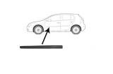 Bandou usa Vw Golf 5 , (1K) 10.2003-05.2009 Usa Fata Dreapta Negru , modele cu 5 usi, 1buc., Rapid