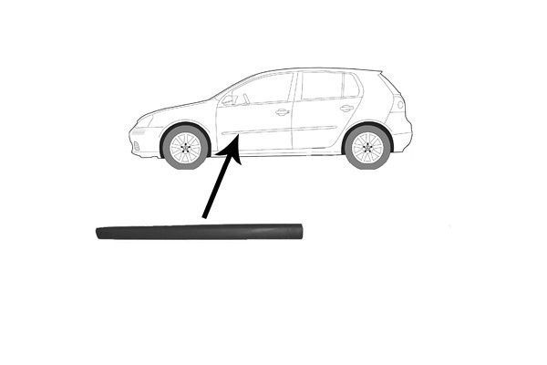 Bandou usa Vw Golf 5 , (1K) 10.2003-05.2009 Usa Fata Dreapta Negru , modele cu 5 usi, 1buc.