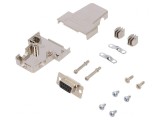 Conector D-Sub 15 Pin Mamă Negru pentru Lipire pe Cablu