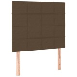 Cumpara ieftin Tablie de pat maro inchis 100x5x118/128 cm, material textil